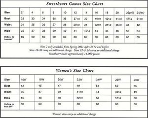 Justin Alexander Size Chart