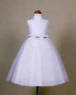 Dupioni Silk bodice with unique ruffle around the waist line with matching flowe