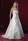 100% Silk Satin elegant gown with a sweep train