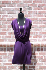 Frenzii cowl neck dress with tie back.  