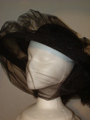 Black Ostrich Feather Hat