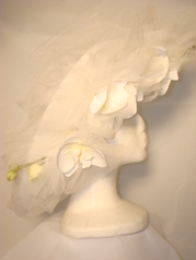 White Orchid Floral Hat