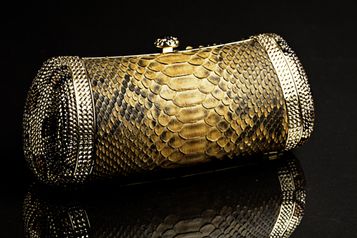 Python Swarovski Clutch