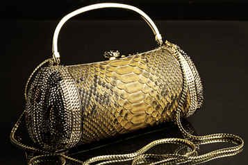 Python Swarovski Clutch