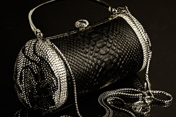 Python Swarovski Clutch
