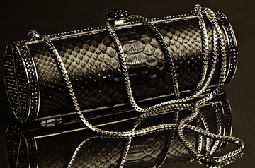 Small Python Swarovski Clutch