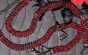 Garnet Rhinestone Bra Straps