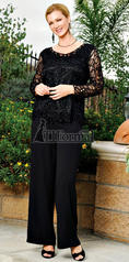 Lace Chiffon Pants