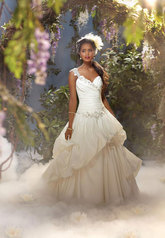 # TIANA Honoring Tiana's independence and joie de vivre, this one shoulder taffe