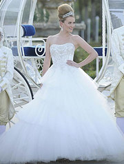 # CINDERELLA PLATINUM Net over Satin, Satin, Metallic Embroidery Rhinestones, Cr