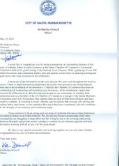 Letter from Mayor